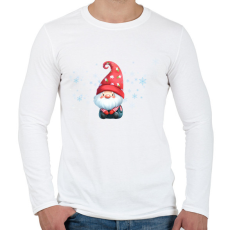 PRINTFASHION karácsonyi manó 2 - Férfi hosszú ujjú póló - Fehér