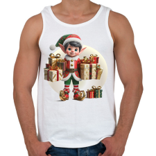 PRINTFASHION Karácsonyi manófiú - Férfi atléta - Fehér atléta, trikó