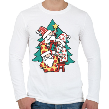 PRINTFASHION Karácsonyi manók - Férfi hosszú ujjú póló - Fehér férfi póló