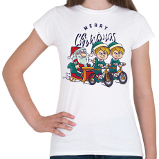 PRINTFASHION Karácsonyi manók - Női póló - Fehér