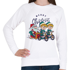 PRINTFASHION Karácsonyi manók - Női pulóver - Fehér