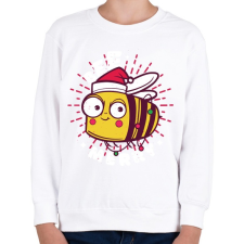 PRINTFASHION Karácsonyi méhecske - Gyerek pulóver - Fehér gyerek pulóver, kardigán