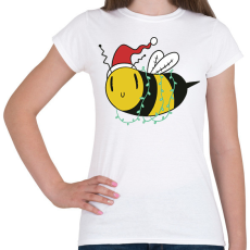 PRINTFASHION Karácsonyi méhecske - Női póló - Fehér