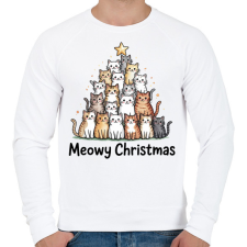 PRINTFASHION Karácsonyi minta - Férfi pulóver - Fehér férfi pulóver, kardigán