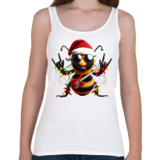 PRINTFASHION Karácsonyi party méhecske - Női atléta - Fehér