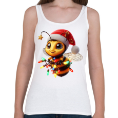 PRINTFASHION Karácsonyi party méhecske - Női atléta - Fehér