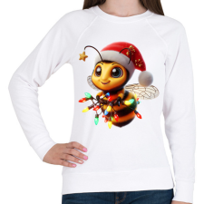 PRINTFASHION Karácsonyi party méhecske - Női pulóver - Fehér női pulóver, kardigán