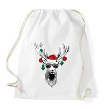PRINTFASHION Karácsonyi party szarvas - Sportzsák, Tornazsák - Fehér tornazsák