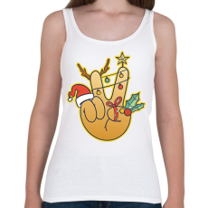 PRINTFASHION Karácsonyi peace - Női atléta - Fehér