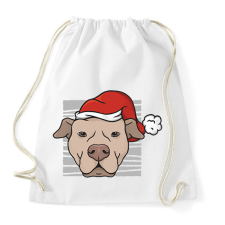 PRINTFASHION Karácsonyi pitbull - Sportzsák, Tornazsák - Fehér tornazsák