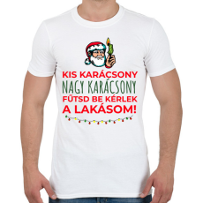 PRINTFASHION Karácsonyi rezsicsökkentés 2 - Férfi póló - Fehér