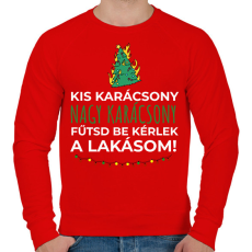 PRINTFASHION Karácsonyi rezsicsökkentés 5 - Férfi pulóver - Piros