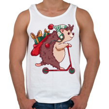 PRINTFASHION Karácsonyi süni - Férfi atléta - Fehér atléta, trikó