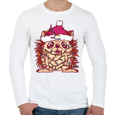 PRINTFASHION Karácsonyi süni - Férfi hosszú ujjú póló - Fehér férfi póló