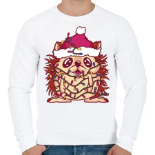 PRINTFASHION Karácsonyi süni - Férfi pulóver - Fehér férfi pulóver, kardigán