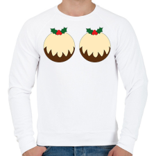 PRINTFASHION Karácsonyi süti - Férfi pulóver - Fehér férfi pulóver, kardigán