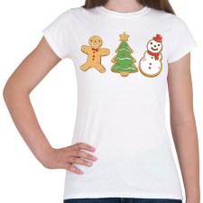 PRINTFASHION Karácsonyi sütik - Női póló - Fehér női póló