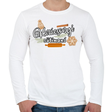 PRINTFASHION Karácsonyi sütimanó - Férfi hosszú ujjú póló - Fehér