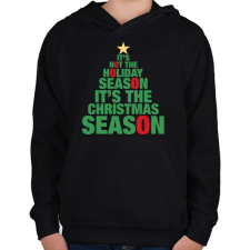 PRINTFASHION Karácsonyi szezon - Gyerek kapucnis pulóver - Fekete gyerek pulóver, kardigán