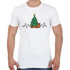 PRINTFASHION Karácsonyi szív - Férfi póló - Fehér férfi póló