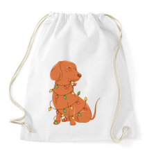 PRINTFASHION Karácsonyi tacskó - Sportzsák, Tornazsák - Fehér tornazsák