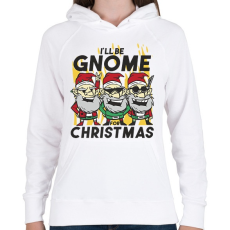 PRINTFASHION Karácsonyi törpék - Női kapucnis pulóver - Fehér