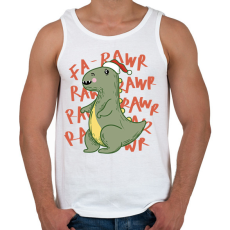 PRINTFASHION Karácsonyi Trex - Férfi atléta - Fehér