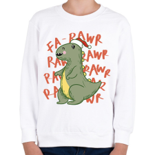 PRINTFASHION Karácsonyi Trex - Gyerek pulóver - Fehér gyerek pulóver, kardigán