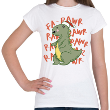 PRINTFASHION Karácsonyi Trex - Női póló - Fehér női póló