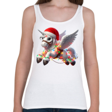 PRINTFASHION Karácsonyi Unikornis / Pegazus / póni - Női atléta - Fehér
