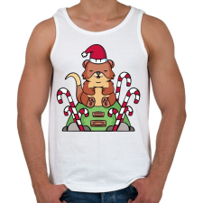 PRINTFASHION Karácsonyi vidra - Férfi atléta - Fehér atléta, trikó