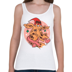 PRINTFASHION Karácsonyi zsiráf - Női atléta - Fehér