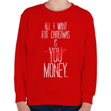 PRINTFASHION Karácsonyra szeretném... - Gyerek pulóver - Piros gyerek pulóver, kardigán