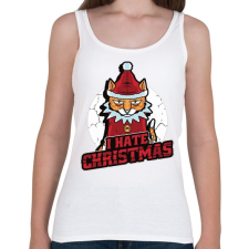 PRINTFASHION Karácsonyt utáló macska - Női atléta - Fehér női trikó