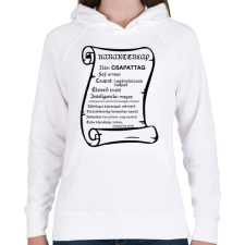 PRINTFASHION Karakterlap csapattag - Női kapucnis pulóver - Fehér női pulóver, kardigán