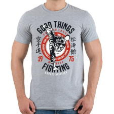 PRINTFASHION Karate divízió - Férfi póló - Sport szürke férfi póló