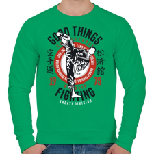 PRINTFASHION Karate divízió - Férfi pulóver - Zöld férfi pulóver, kardigán