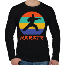 PRINTFASHION Karate - Harcművészet - Férfi hosszú ujjú póló - Fekete