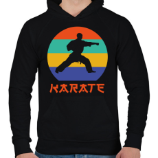 PRINTFASHION Karate - Harcművészet - Férfi kapucnis pulóver - Fekete