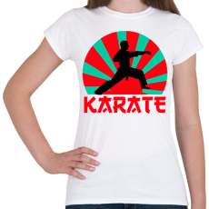 PRINTFASHION KARATE - Női póló - Fehér