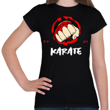 PRINTFASHION KARATE - Női póló - Fekete női póló