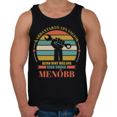 PRINTFASHION Karbantartó apa - Férfi atléta - Fekete