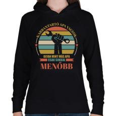 PRINTFASHION Karbantartó apa - Női kapucnis pulóver - Fekete