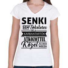 PRINTFASHION Karbantartók - Női V-nyakú póló - Fehér női póló