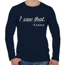PRINTFASHION Karma - Férfi hosszú ujjú póló - Sötétkék