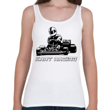 PRINTFASHION Kart racing - Női atléta - Fehér női trikó