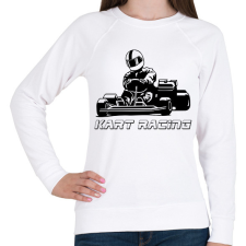 PRINTFASHION Kart racing - Női pulóver - Fehér női pulóver, kardigán