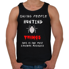 PRINTFASHION kártevőírtó üzlet - Férfi atléta - Fekete