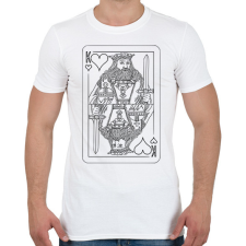 PRINTFASHION Kártya - Férfi póló - Fehér férfi póló