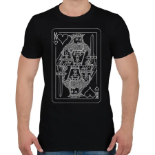 PRINTFASHION Kártya - Férfi póló - Fekete férfi póló